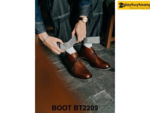 Giày da nam cổ lửng mũi tròn Chukka Boot BT2203 0013
