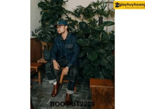 Giày da nam cổ lửng mũi tròn Chukka Boot BT2203 0017