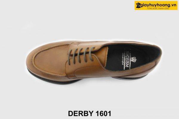 [Outlet size 43] Giày da nam công sở đế cao su Derby 1601 002
