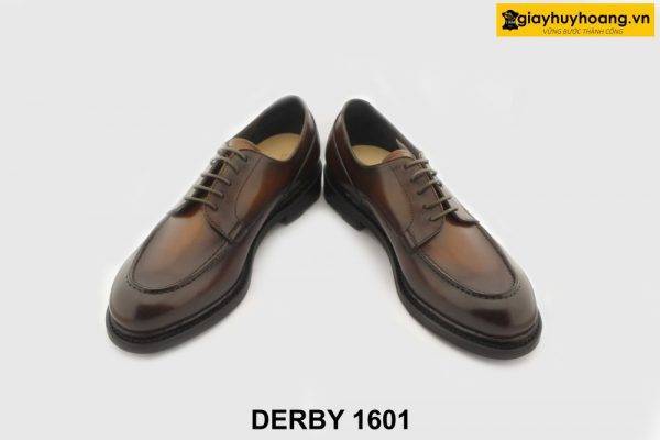 [Outlet size 41] Giày da nam nhuộm màu thủ công Derby 1601 004