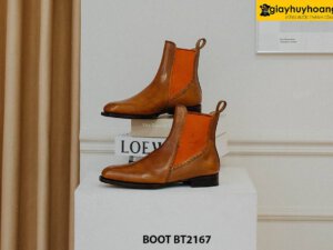 Giày da nam cổ cao đế da bò ChelseaBoot BT2167 001