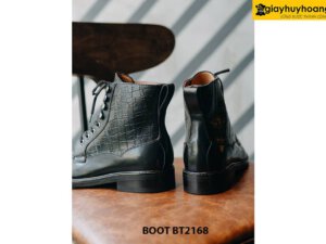 Giày da nam cổ cao buộc dây mũi Derby Boot BT2168 003