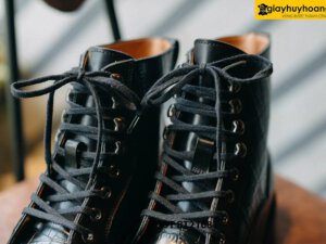 Giày da nam cổ cao buộc dây mũi Derby Boot BT2168 002