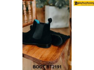 Giày da lộn màu đen nam cổ cao Chelsea Boot BT2191 004