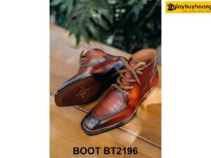 Giày da nam cổ lửng mũi vuông Chukka Boot BT2196 002