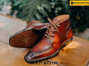 Giày da nam cổ lửng mũi vuông Chukka Boot BT2196 001