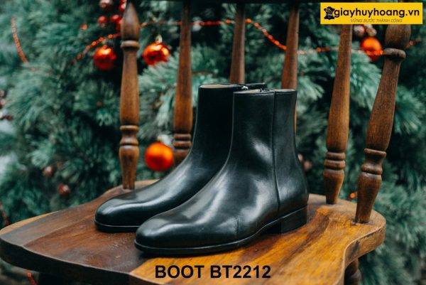 Giày da cổ cao nam khóa kéo hàng hiệu Zip Boot BT2212 001