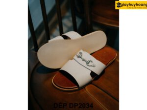 Dép da nam vân hat chống nhăn DP2034 004
