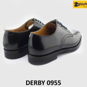 [Outlet size 43.45] Giày da nam màu đen bóng loáng Derby 0955 003