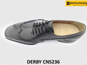 [Outlet size 42] Giày da nam đóng thủ công đế da bò Derby CNS236 006