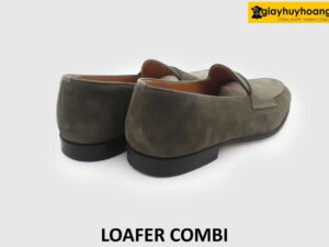 [Outlet size 42] Giày lười da lộn màu xám Loafer COMBI 003