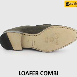 [Outlet size 42] Giày lười da lộn màu xám Loafer COMBI 002