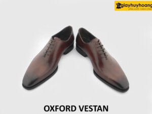 [Outlet size 44] Giày tây nam đế da màu nâu đỏ Oxford VESTAN 004