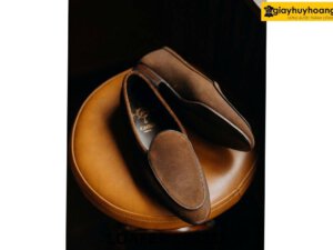 Giày lười nam da lộn màu bò công sở Loafer LF2332 005