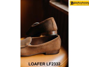 Giày lười nam da lộn màu bò công sở Loafer LF2332 004