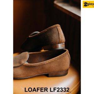 Giày lười nam da lộn màu bò công sở Loafer LF2332 004