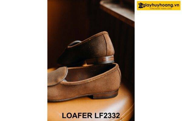 Giày lười nam da lộn màu bò công sở Loafer LF2332 004