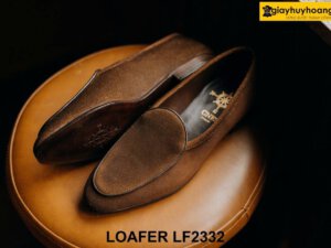 Giày lười nam da lộn màu bò công sở Loafer LF2332 003