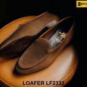 Giày lười nam da lộn màu bò công sở Loafer LF2332 003