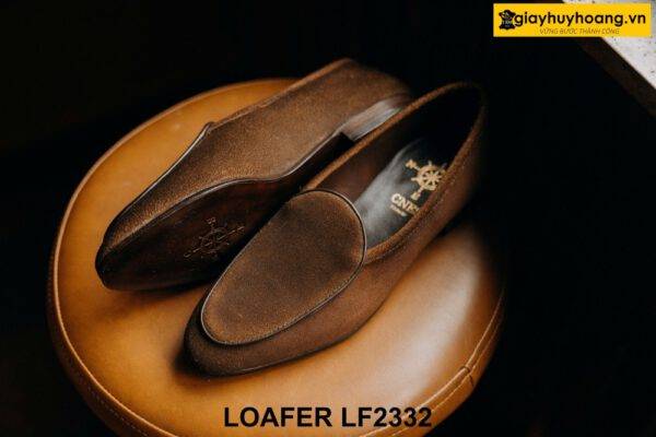 Giày lười nam da lộn màu bò công sở Loafer LF2332 003