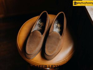 Giày lười nam da lộn màu bò công sở Loafer LF2332 001