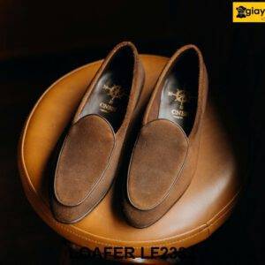 Giày lười nam da lộn màu bò công sở Loafer LF2332 001