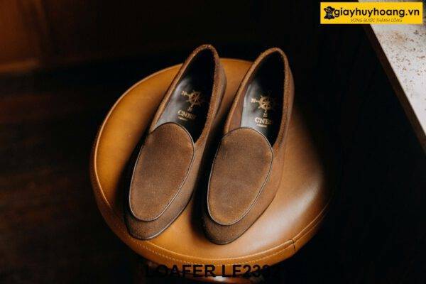 Giày lười nam da lộn màu bò công sở Loafer LF2332 001