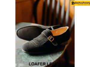 Giày da nam Monkstrap da lộn không dây LF2333 003