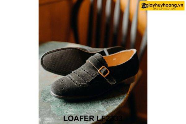 Giày da nam Monkstrap da lộn không dây LF2333 003