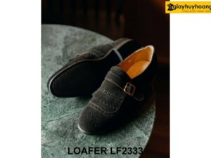 Giày da nam Monkstrap da lộn không dây LF2333 002