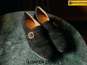 Giày da nam Monkstrap da lộn không dây LF2333 001