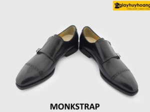 [Outlet size 40+42] Giày da nam đế da bò goodyear Monkstrap 0004