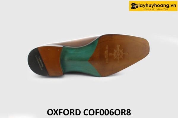 [Outlet size 42] Giày tây buộc dây nam 1 miếng da trơn Oxford OR8 007