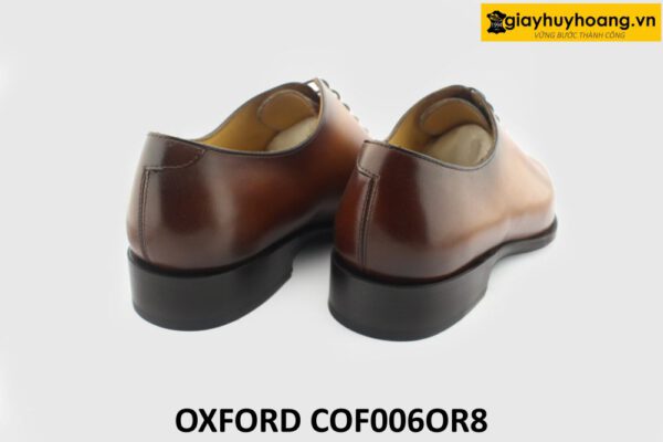 [Outlet size 42] Giày tây buộc dây nam 1 miếng da trơn Oxford OR8 005