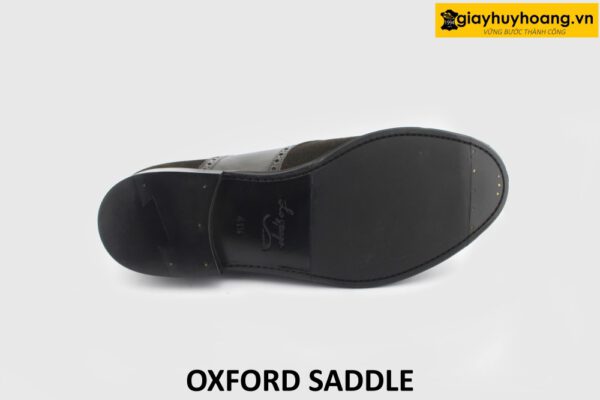 [Outlet size 41.5] Giày tây nam da lộn kiểu dáng Saddle Oxford 006