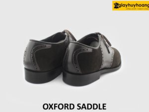 [Outlet size 41.5] Giày tây nam da lộn kiểu dáng Saddle Oxford 005