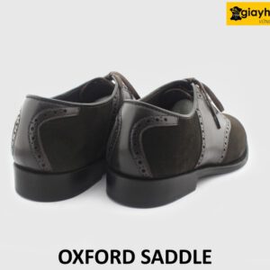 [Outlet size 41.5] Giày tây nam da lộn kiểu dáng Saddle Oxford 005