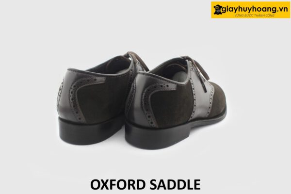 [Outlet size 41.5] Giày tây nam da lộn kiểu dáng Saddle Oxford 005