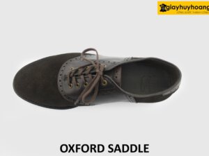 [Outlet size 41.5] Giày tây nam da lộn kiểu dáng Saddle Oxford 002