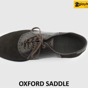 [Outlet size 41.5] Giày tây nam da lộn kiểu dáng Saddle Oxford 002