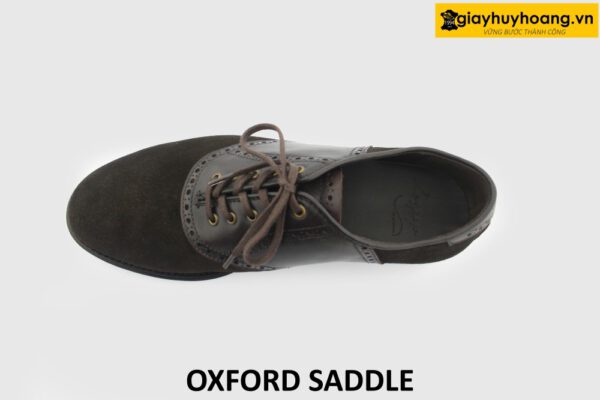 [Outlet size 41.5] Giày tây nam da lộn kiểu dáng Saddle Oxford 002