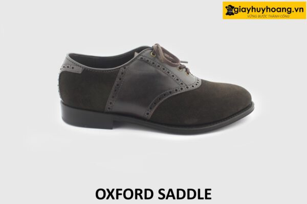 [Outlet size 41.5] Giày tây nam da lộn kiểu dáng Saddle Oxford 001