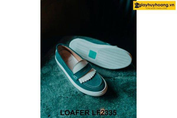 Giày lười nam da lộn cá tính đế sneaker Loafer LF2335 002