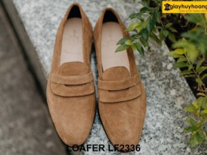 Giày lười nam da lộn vàng bò Loafer LF2336 001