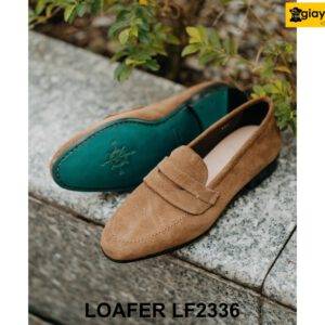 Giày lười nam da lộn vàng bò Loafer LF2336 003