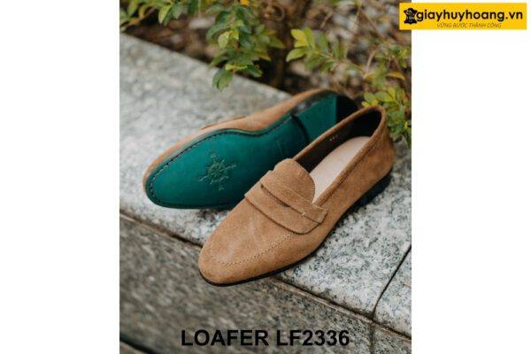 Giày lười nam da lộn vàng bò Loafer LF2336 003