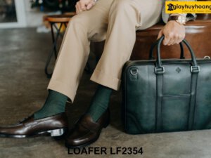 Giày da lười nam mũi tròn cao cấp Loafer LF2354 005