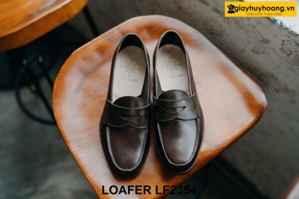 Giày da lười nam mũi tròn cao cấp Loafer LF2354 001