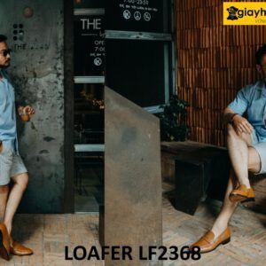 Giày lười nam màu bò đế da bò Penny Loafer LF2368 004