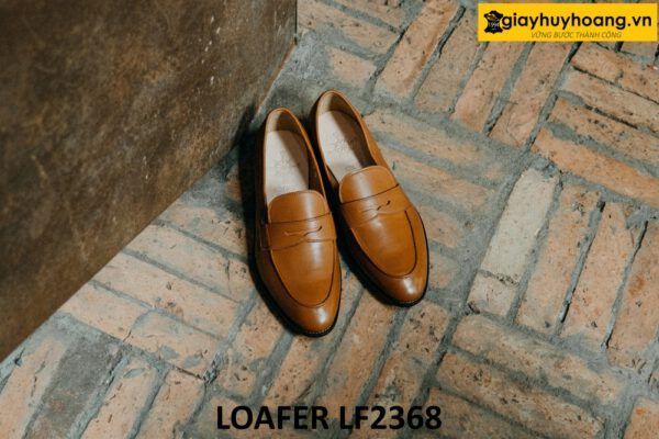 Giày lười nam màu bò đế da bò Penny Loafer LF2368 001